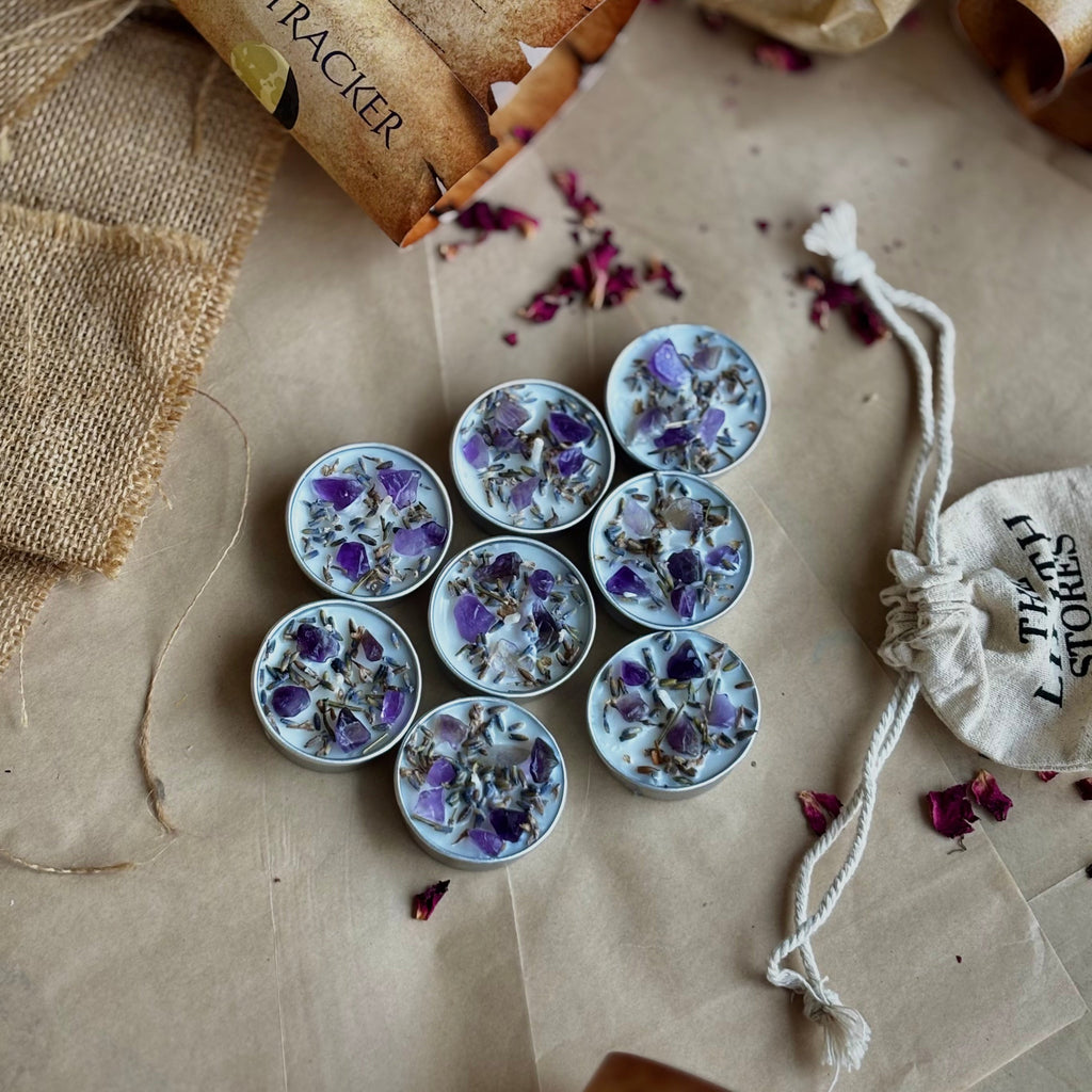 Lavender & Amethyst Soy Tealight Candle