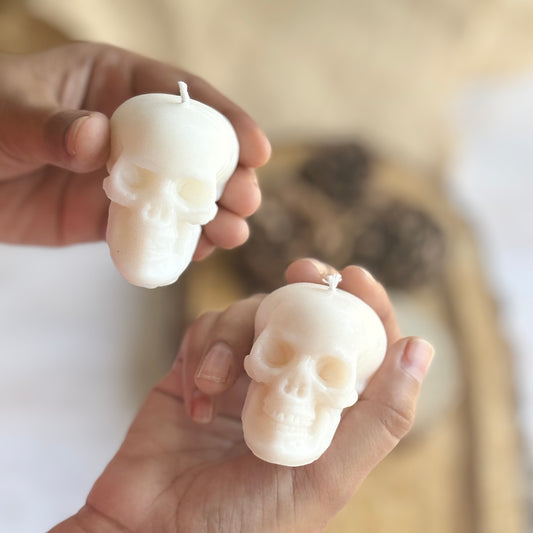 White Skull Candle | Soy Candle set of 3