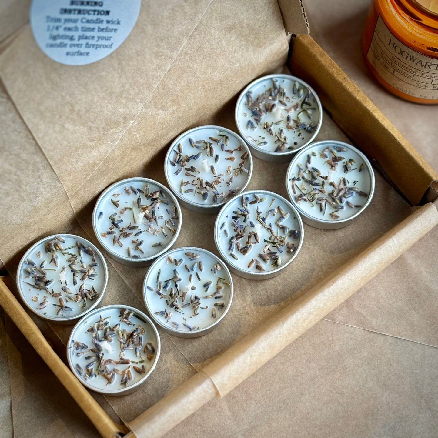 Lavender Infused Soy Wax Tealight Candles – Unscented
