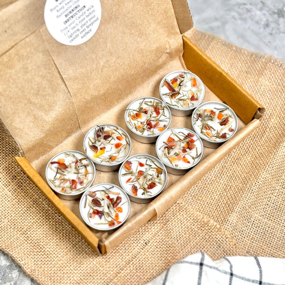 Rosemary & Orange Carnelian Soy Tealight Candle