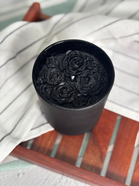 Black Rose Vanilla Scented Soy Candle