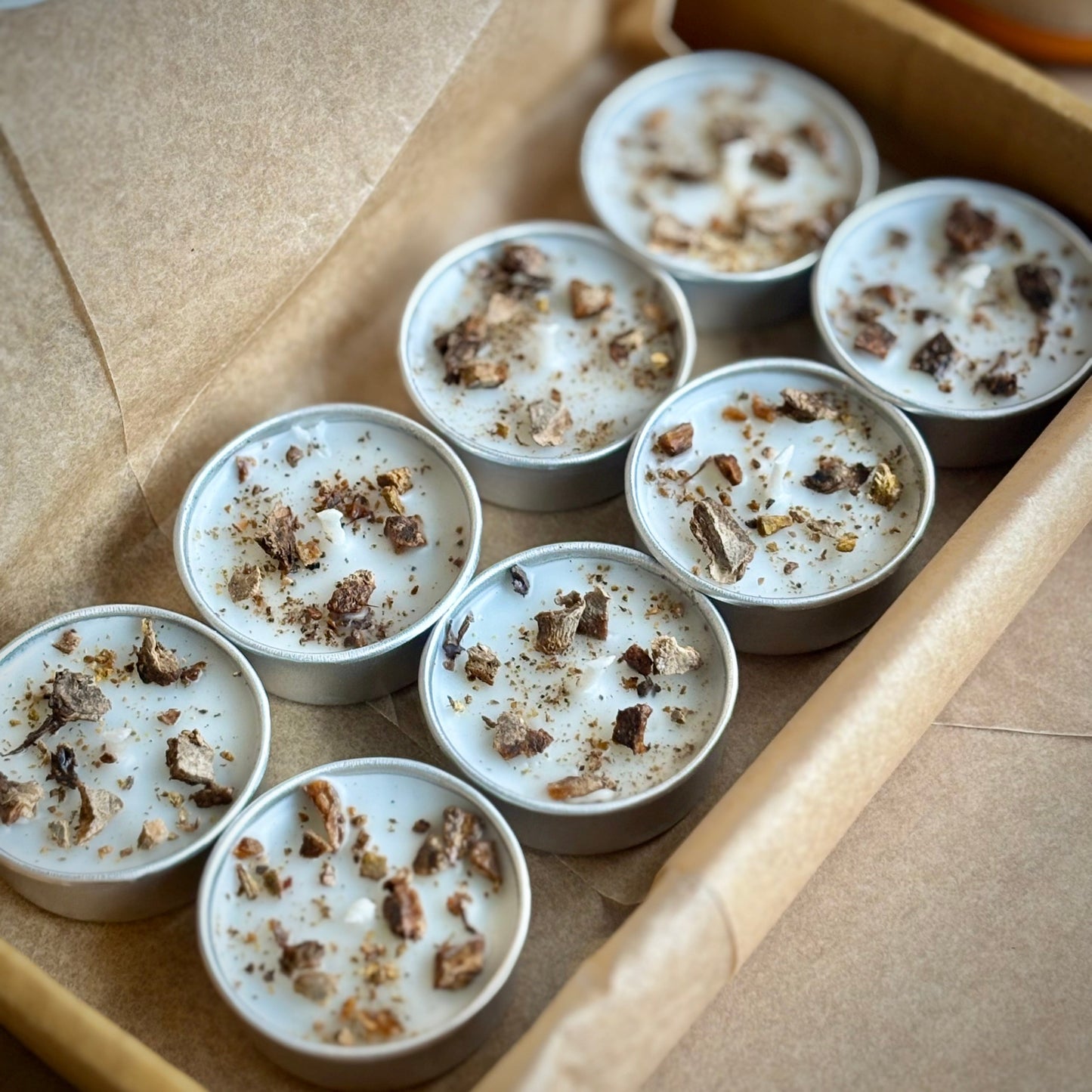 Angelica Infused Soy Wax Tealight Candles – Unscented