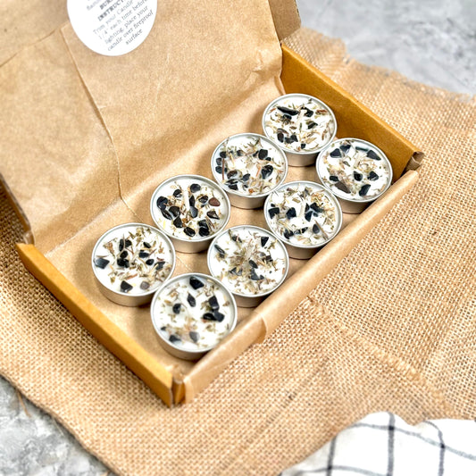 Thyme & Black Tourmaline Soy Tealight Candle