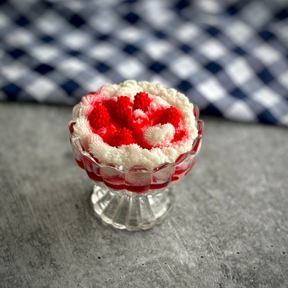 Strawberry Jam with whipped Cream Candle