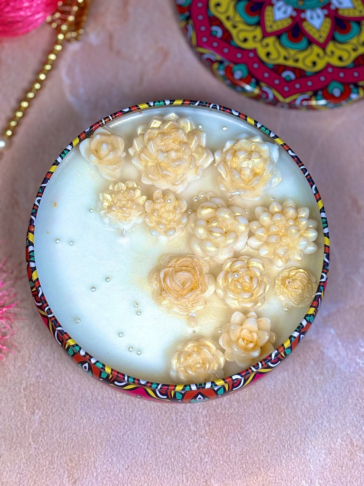 Premium Floral Soy Wax Scented Candle – Vanilla | 280g