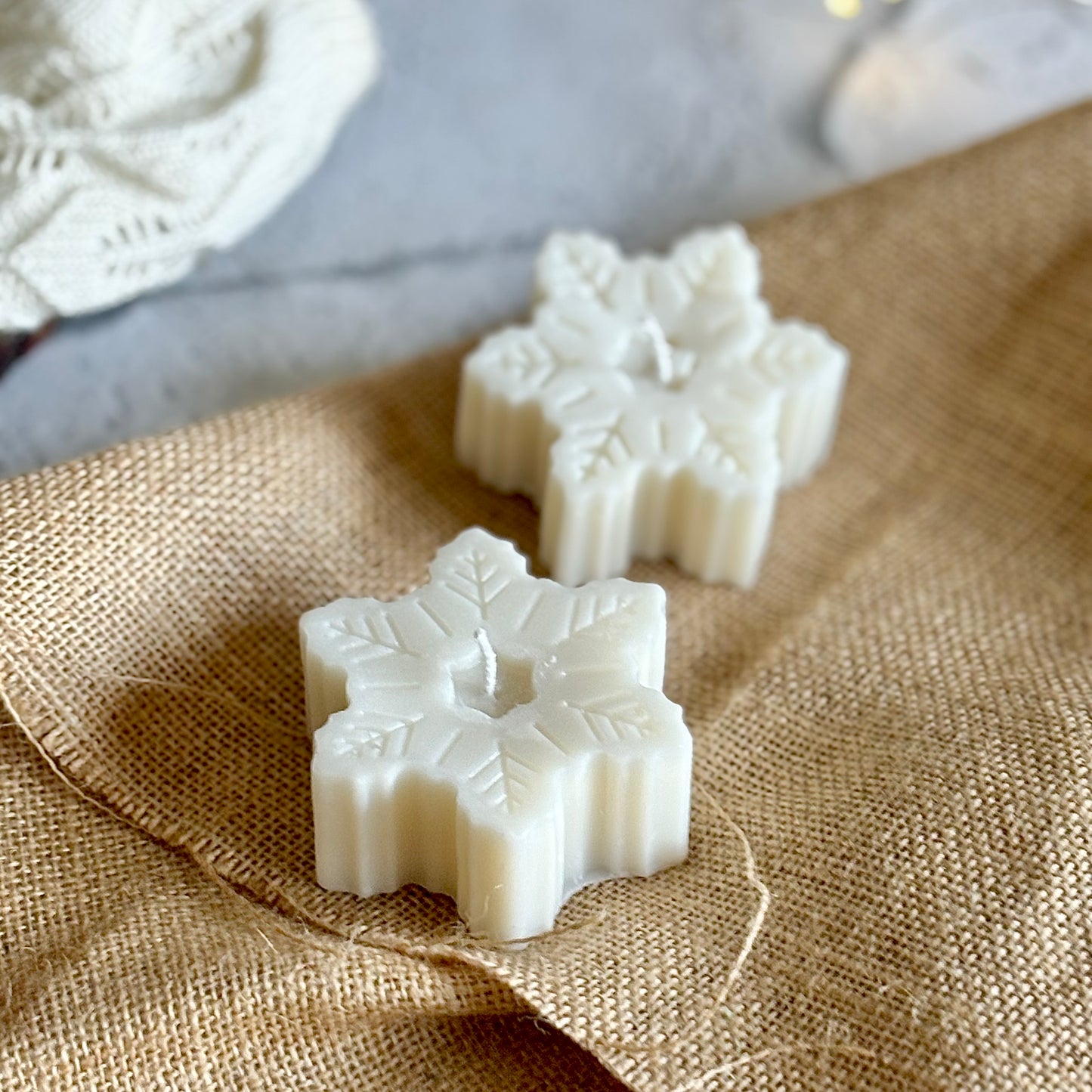 Christmas Snowflake Decorative Soy Scented Candle | Pack of 2