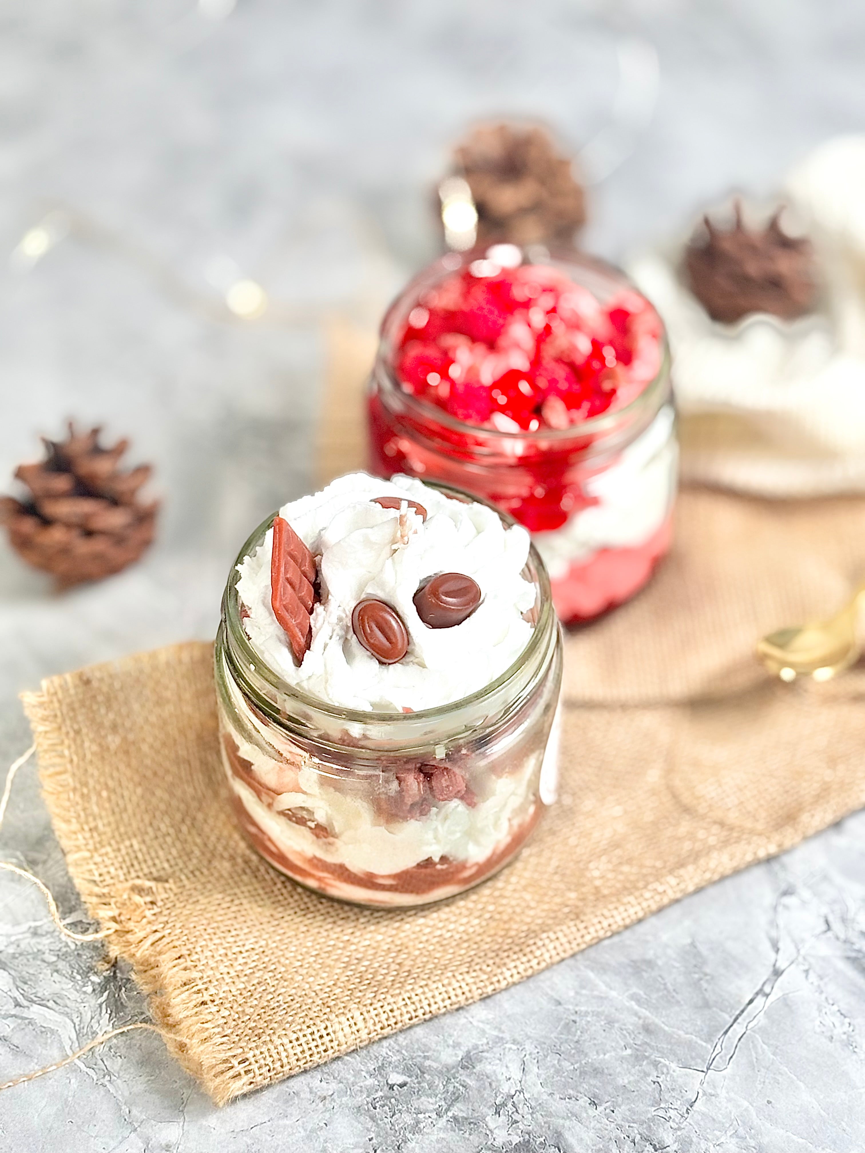Set of 2 Dessert Candles – Strawberry Cheesecake & Choco Coffee Cheesecake