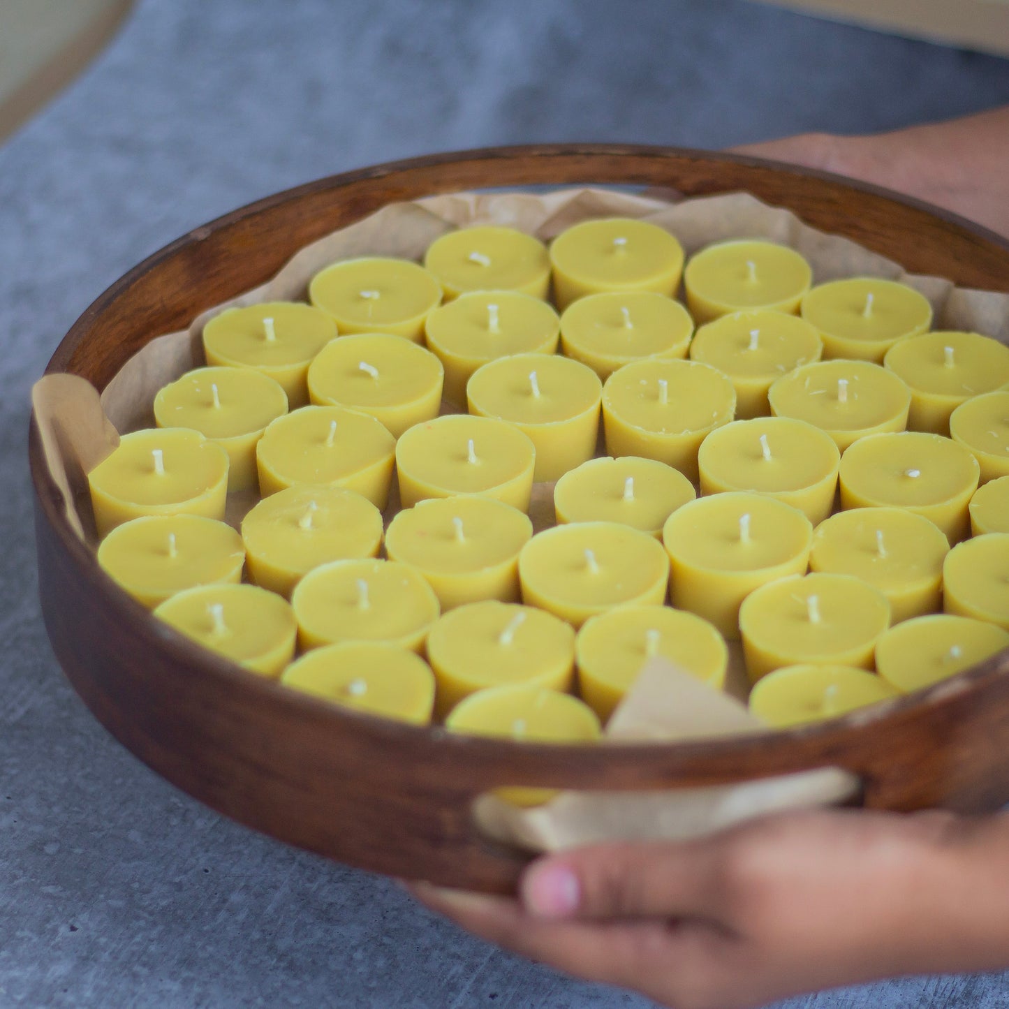 Beeswax Unscented Tealight Candles | Pack of 21 Candles