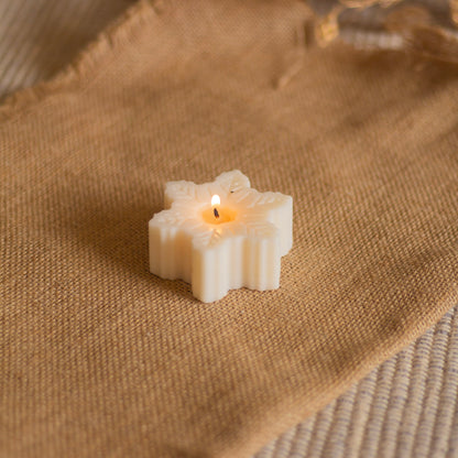 Snowflake Soy Candle | White