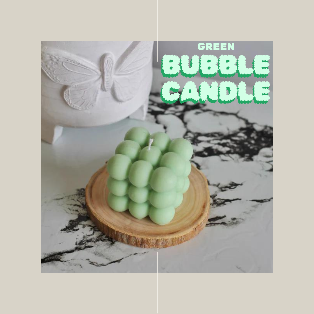 Green Bubble Soy Candle | Pack of 3