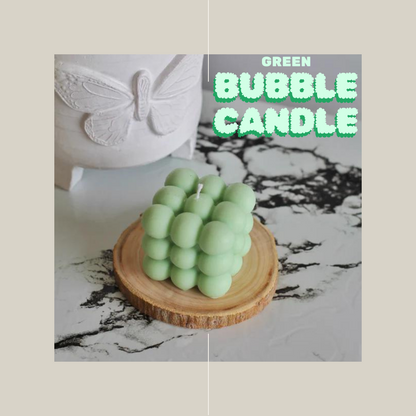 Green Bubble Soy Candle | Pack of 3