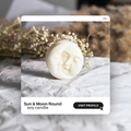 Sun & Moon Round Soy Candle | Pack of 2