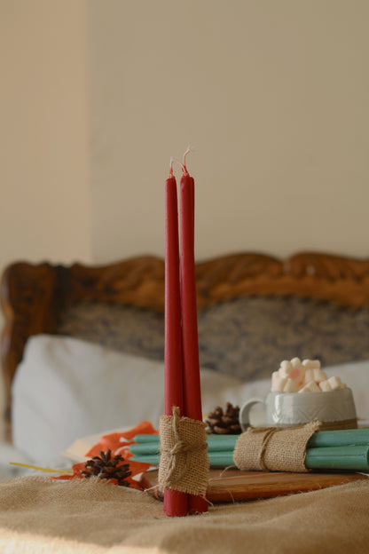 Red Taper Candle | Set of 5
