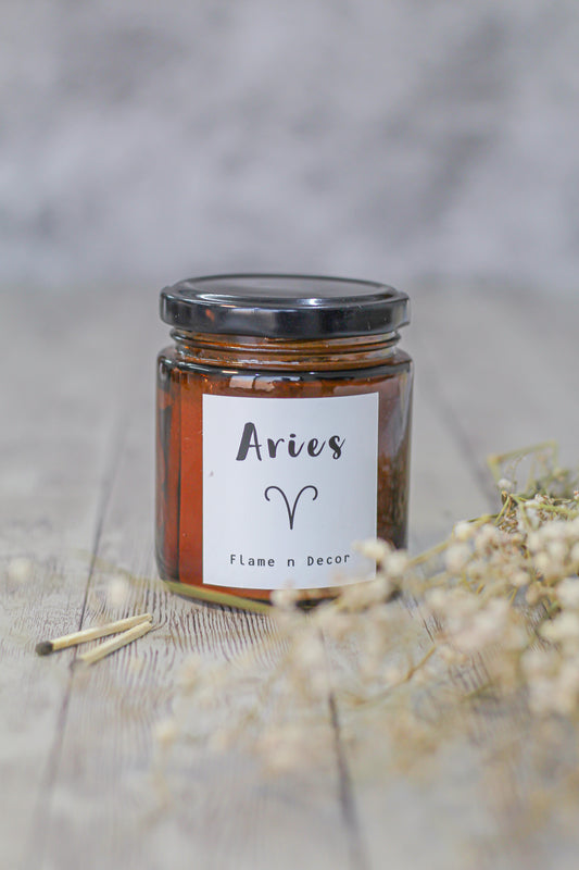 Aries Zodiac Scented Candle