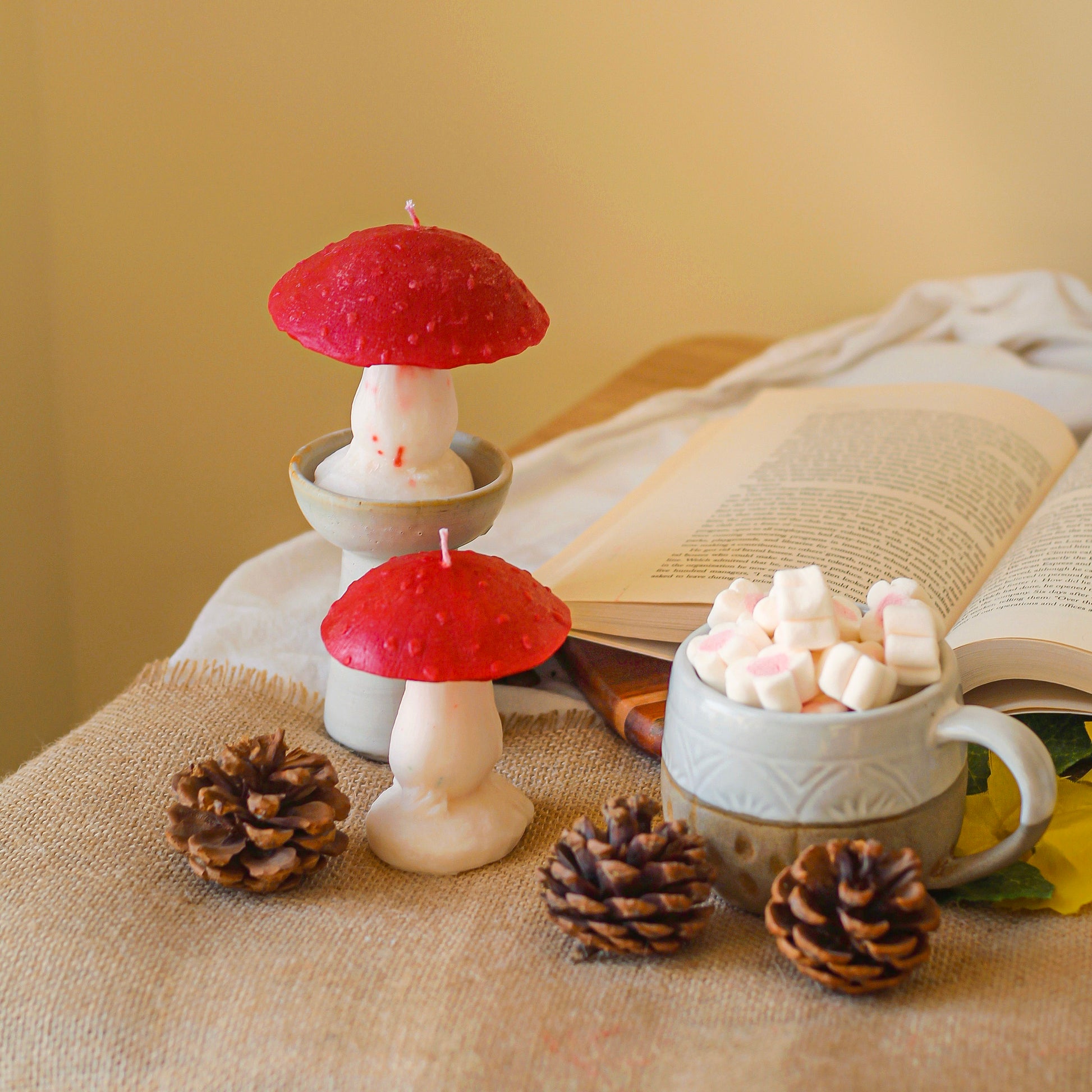 Large Mushroom Candles – Crescent & Craft