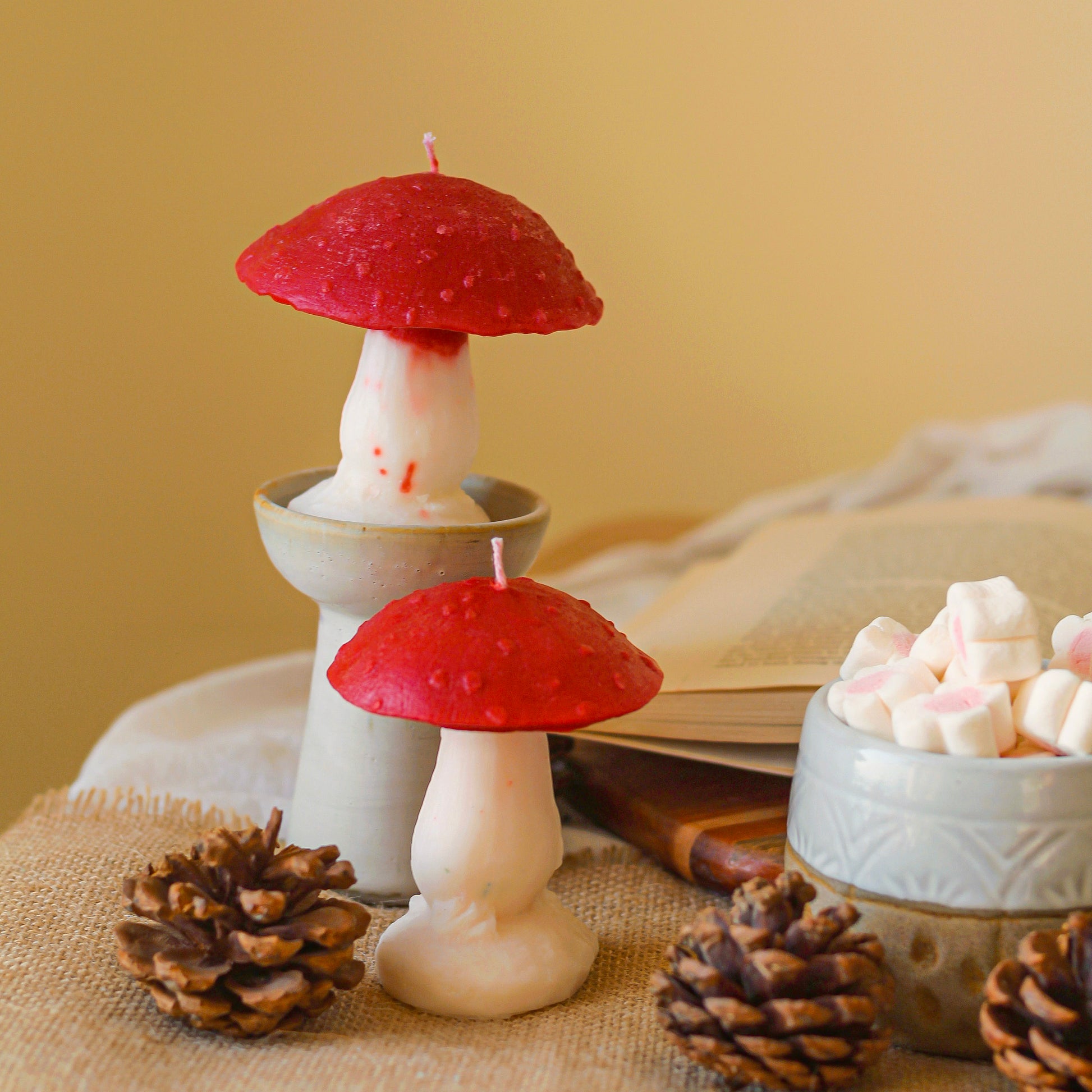Large Mushroom Candles – Crescent & Craft