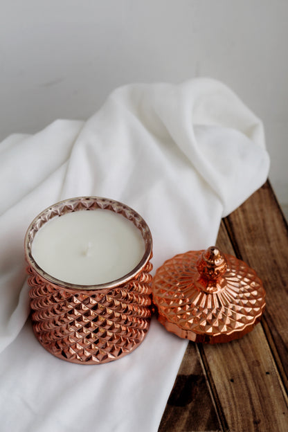 Rose Gold Diamond Jar | Soy Candle