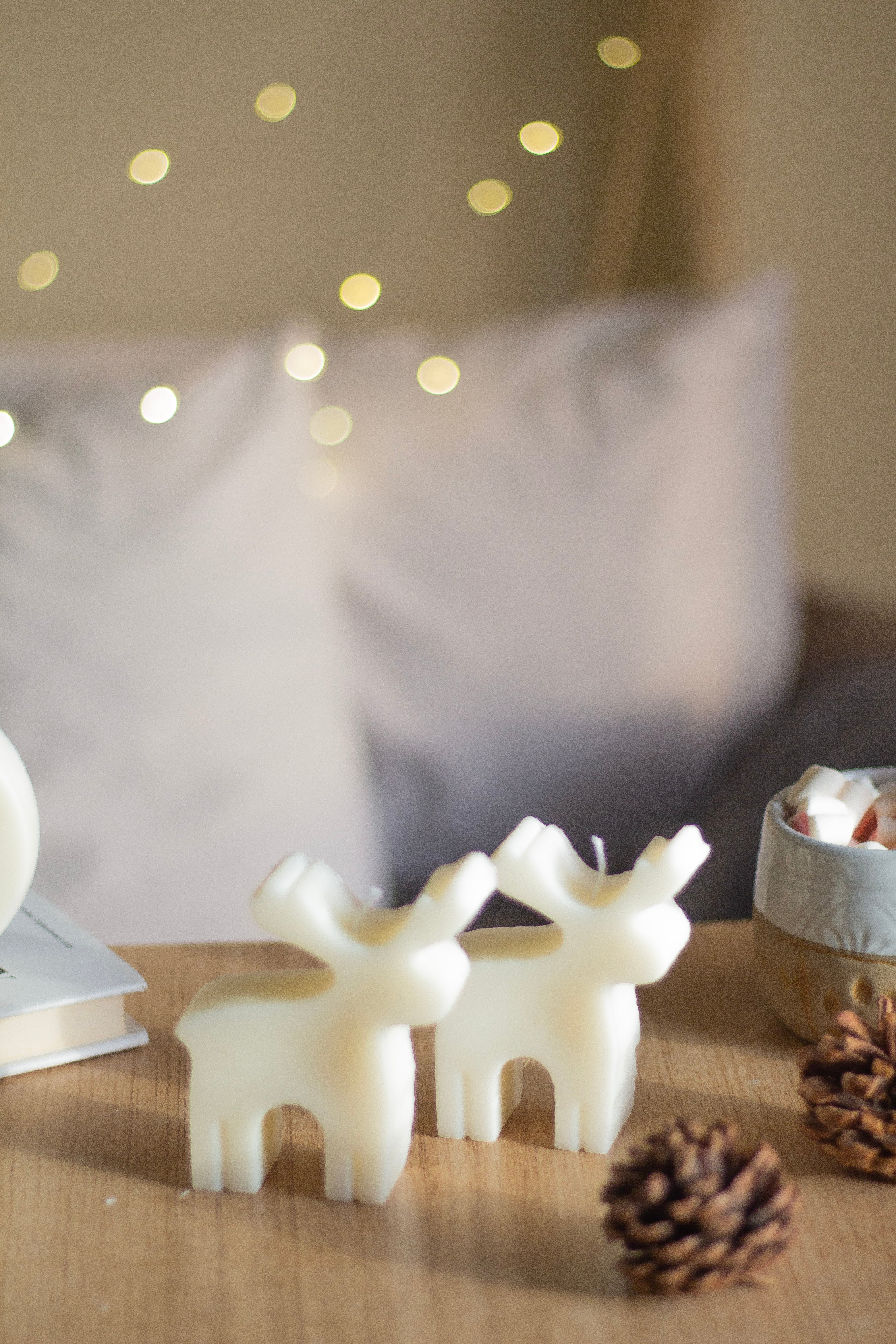 Deer White Scented Soy Candle | Set of 2