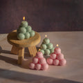 Green & Pink Bubble Pyramid | Set of 4