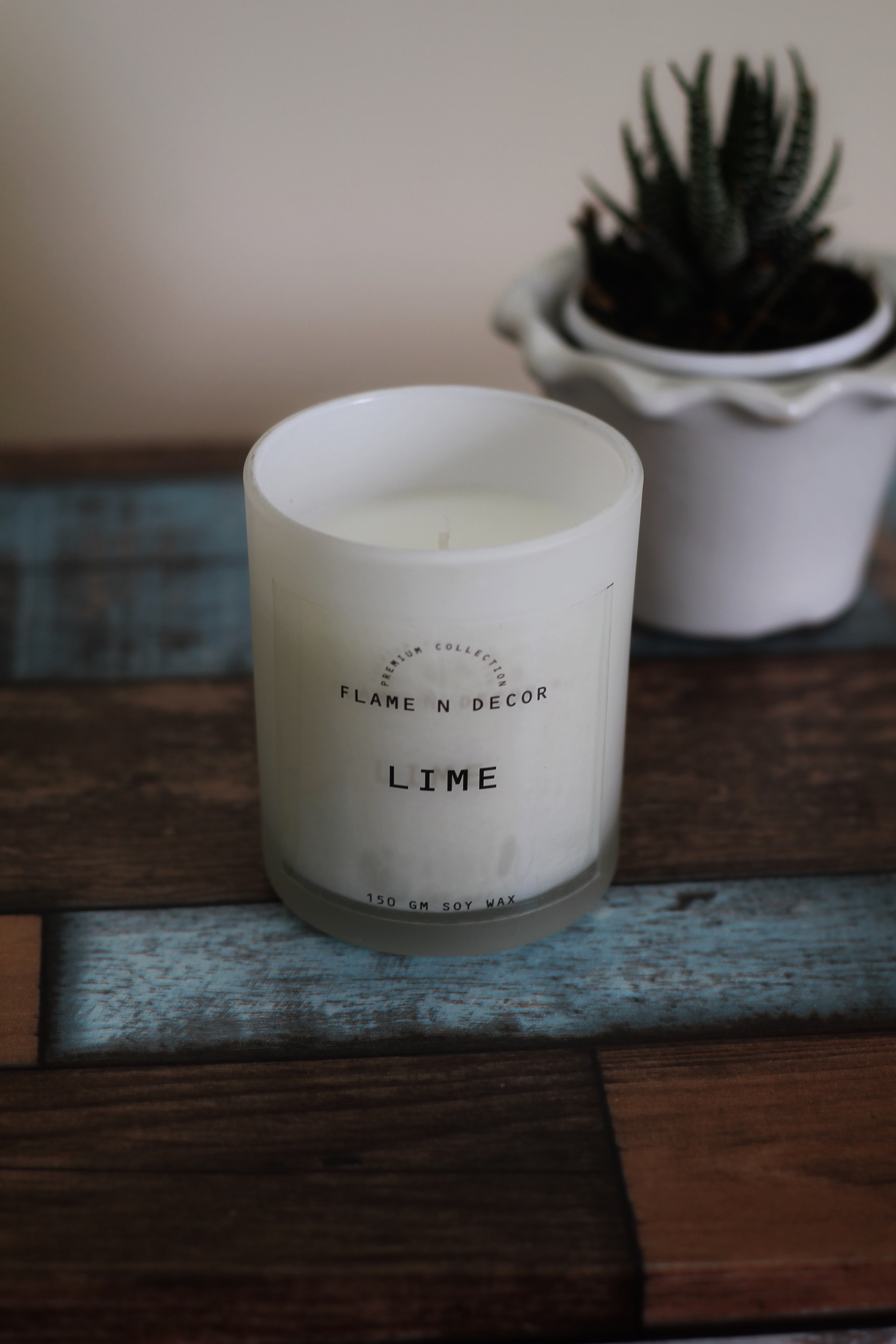 White frost Glass Jar | Soy Candle