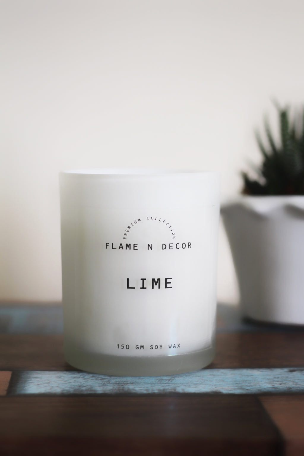 White frost Glass Jar | Soy Candle