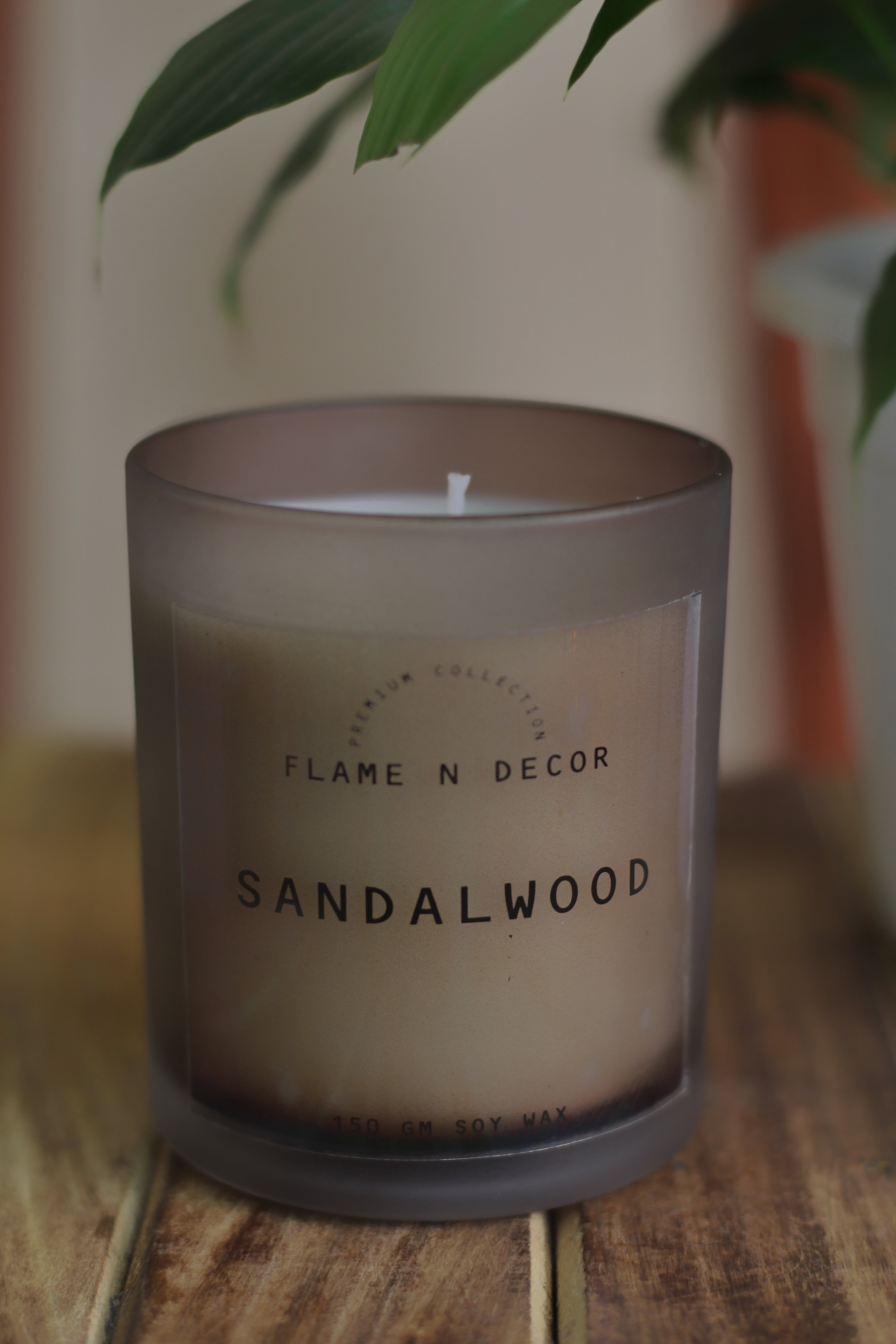 Brown frost glass Jar | Soy Candle