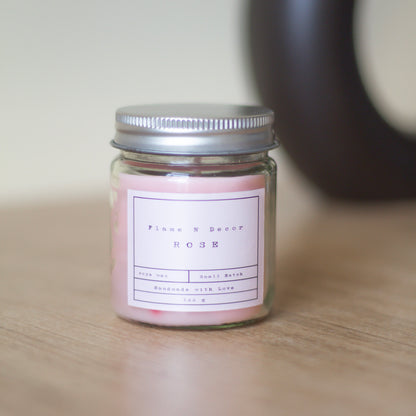 Rose Scented Soy Candles | 100 Gm