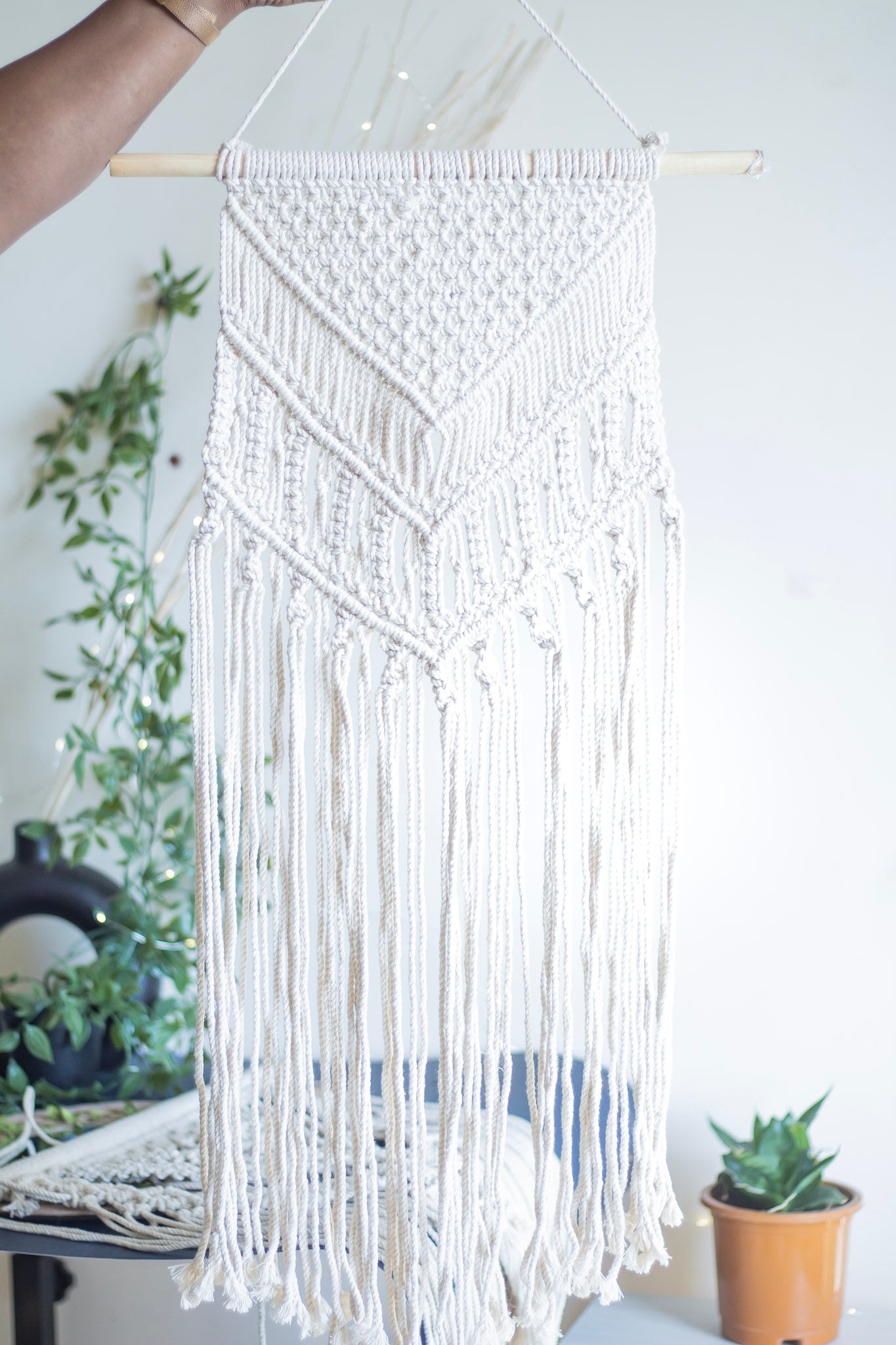 White Macrame Wall Hanging