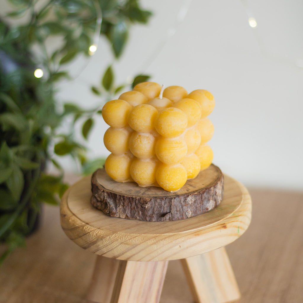 Orange Bubble Decorative Candle | Pack of  3