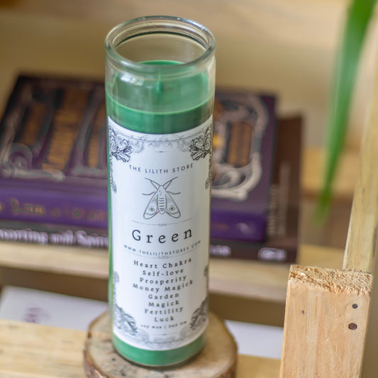Green Tall Glass Candle | Soy Wax