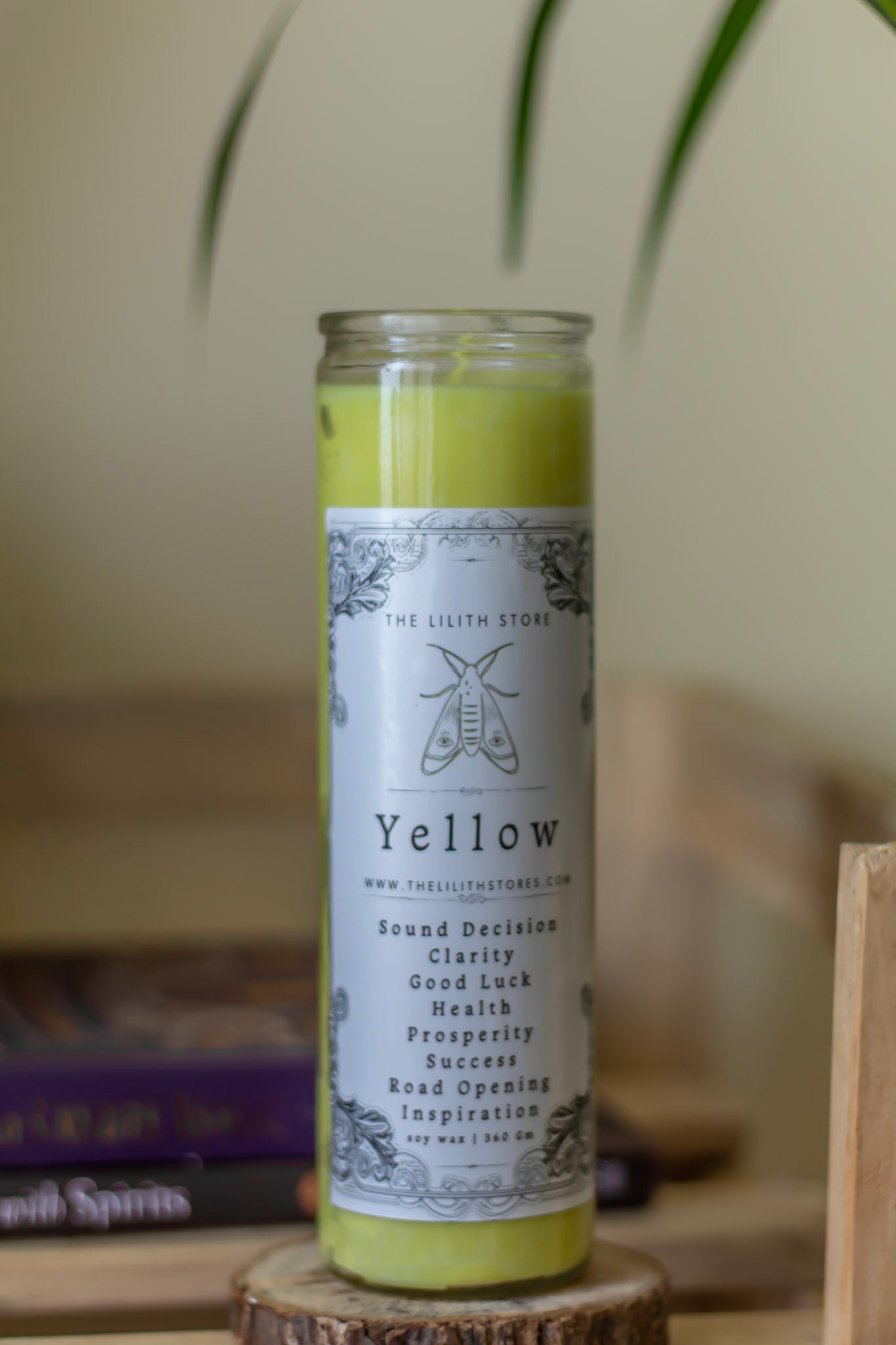 Yellow Tall Glass Candle | Soy Wax