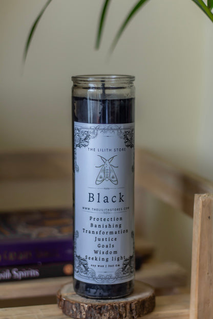 Black Tall Glass Candle | Soy Wax