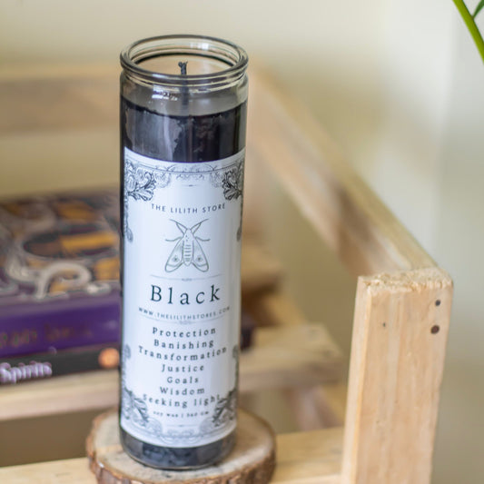 Black Tall Glass Candle | Soy Wax