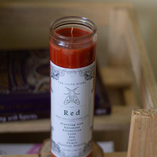 Red Tall Glass Candle | Soy Wax