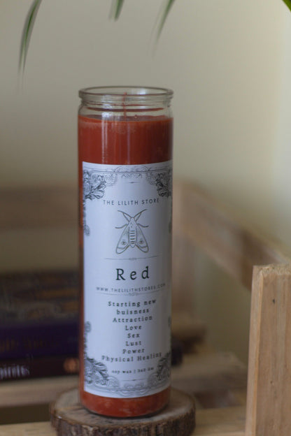 Red Tall Glass Candle | Soy Wax