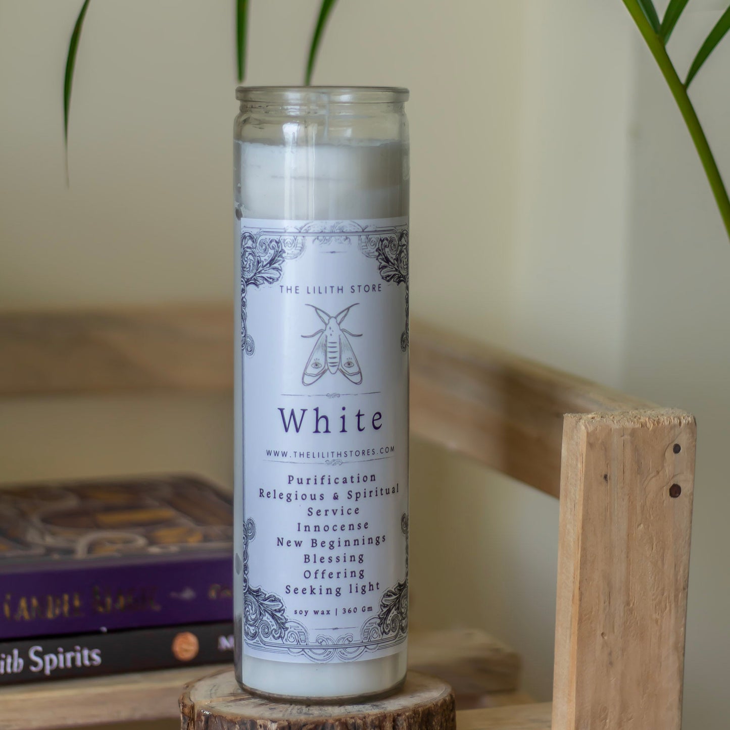 White Tall Glass Candle | Soy Wax
