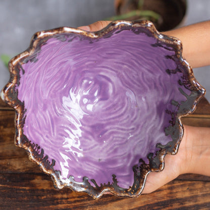 Lavender Ceramic Glazed Bowl