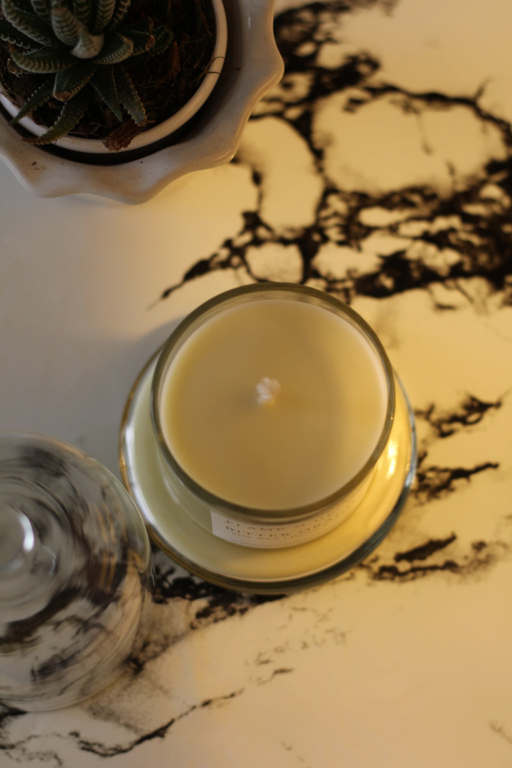 Bell Jar Candle With Glass Dome | Bitter Orange Soy Candle