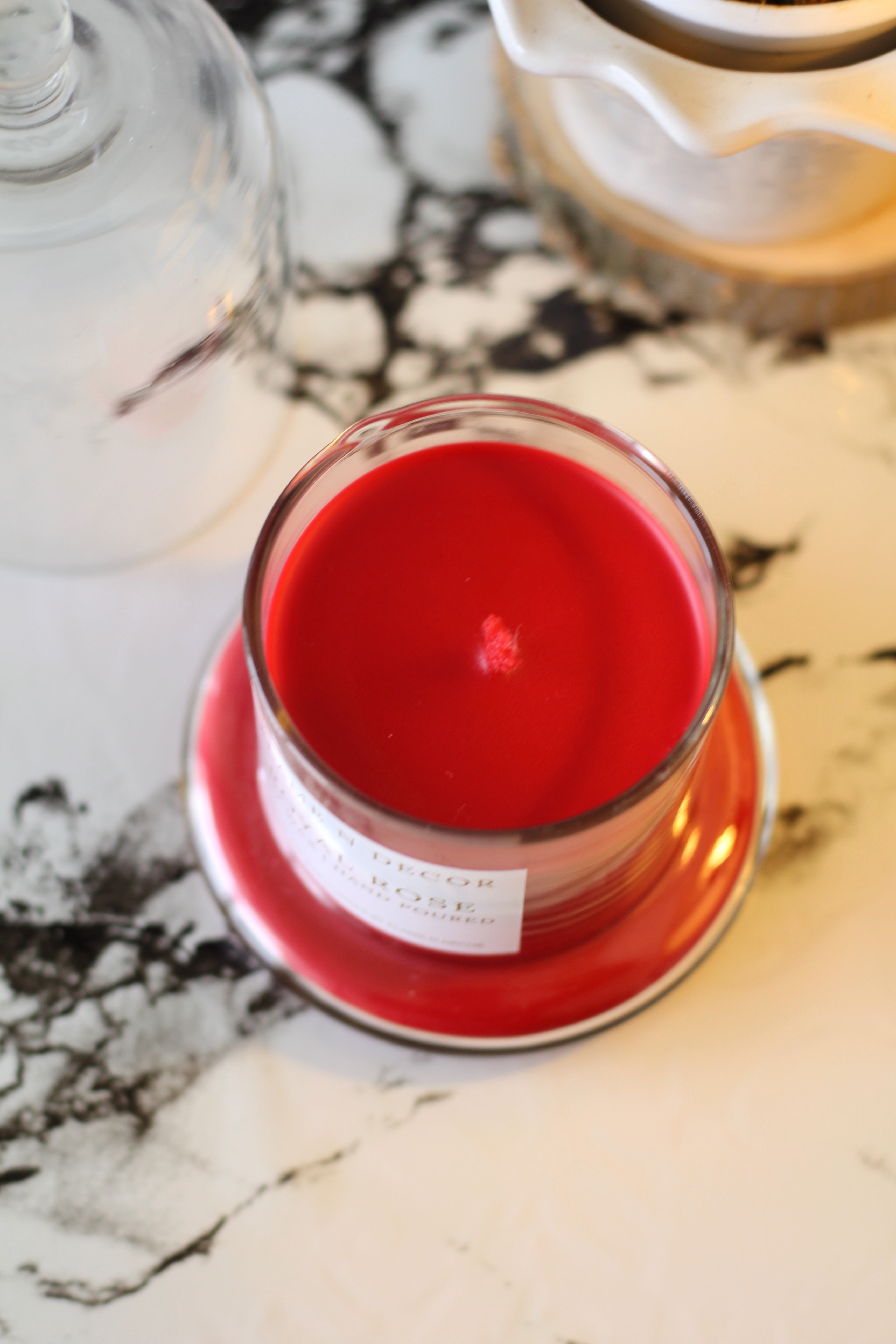 Bell Jar Candle With Glass Dome | Royal Rose Soy Candle
