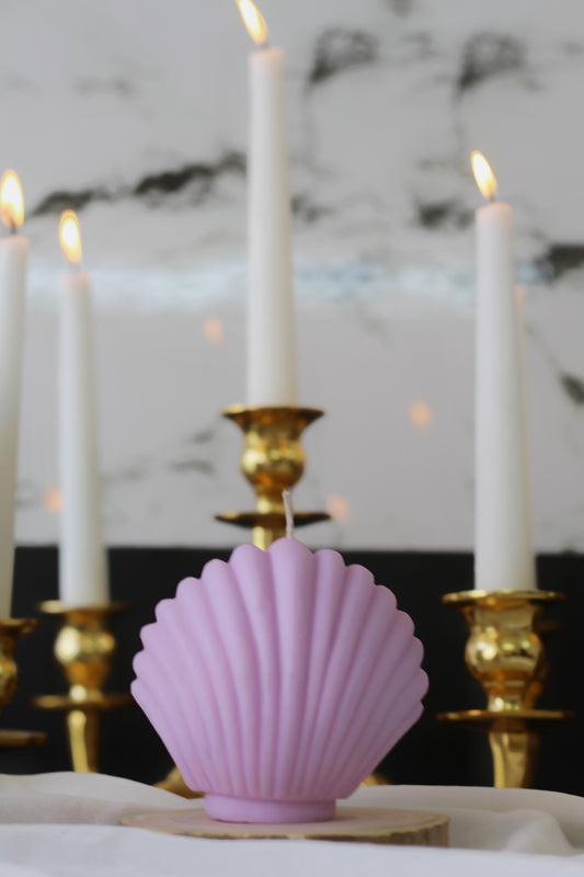 Lavender Shell Soy Candle Set of 2