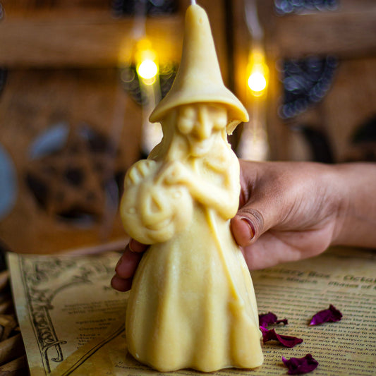 Witch Figurine Bees wax Candle