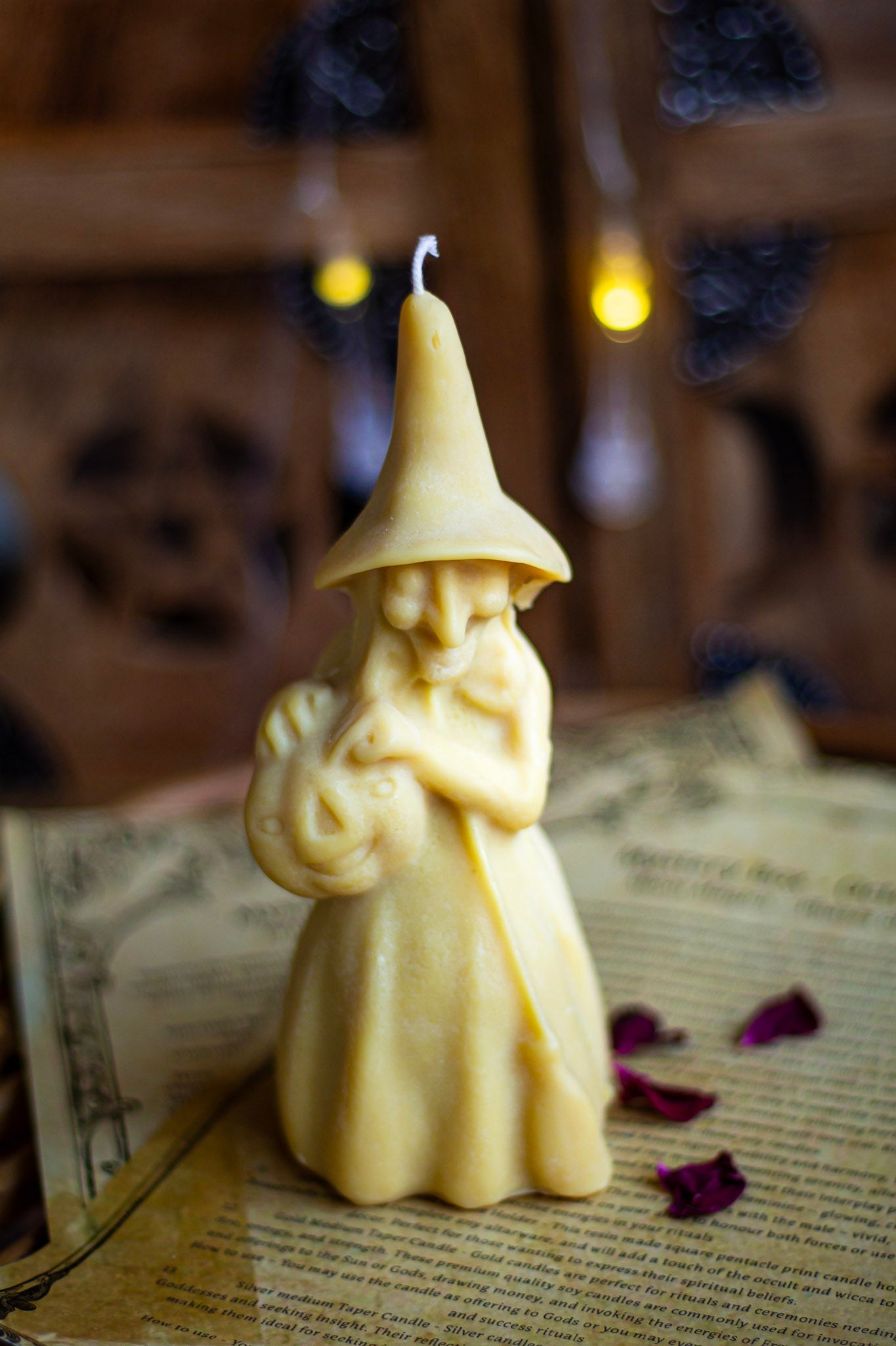 Witch Figurine Bees wax Candle