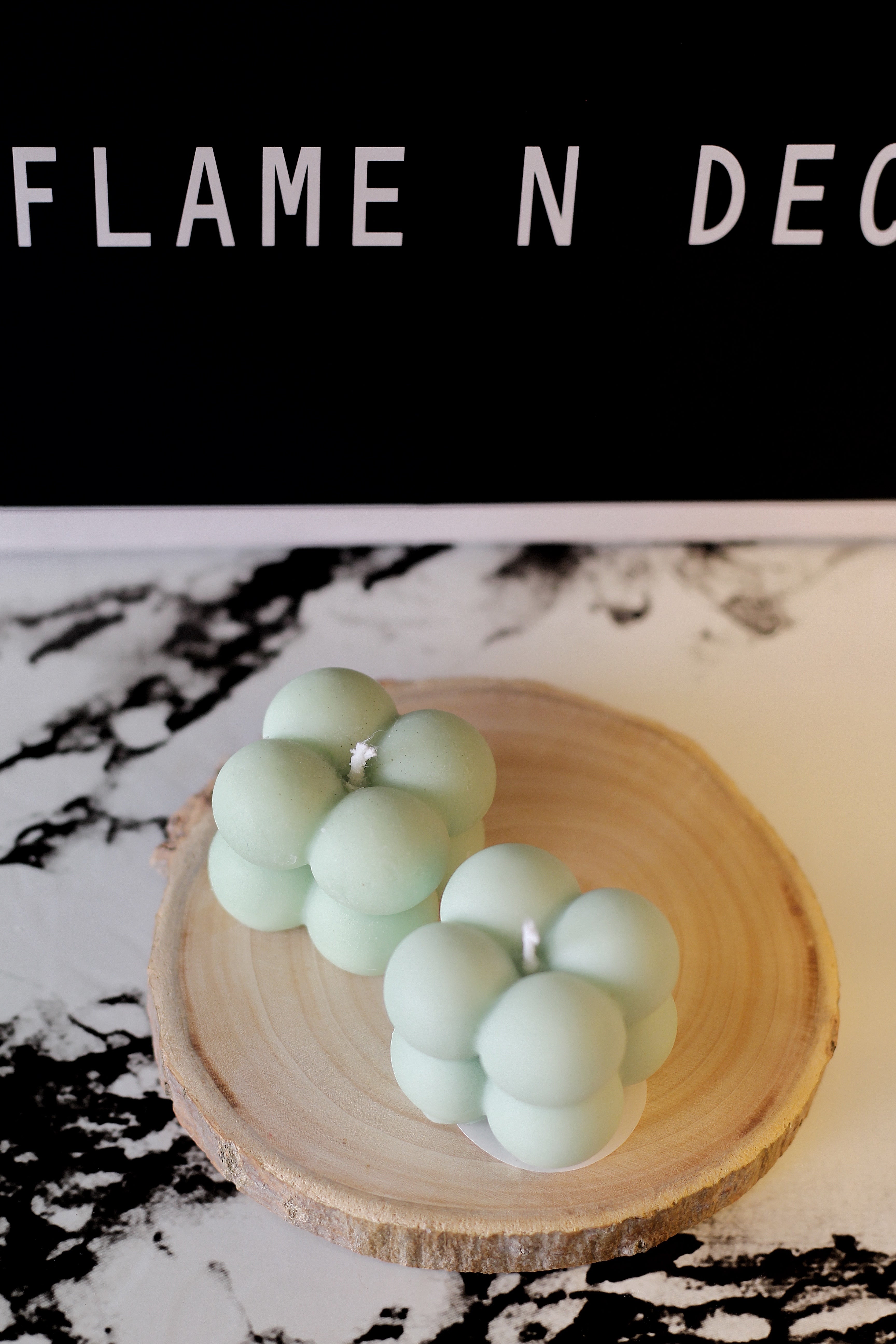 Green Mini Cloud Bubble Soy Candle  | Pack of 4