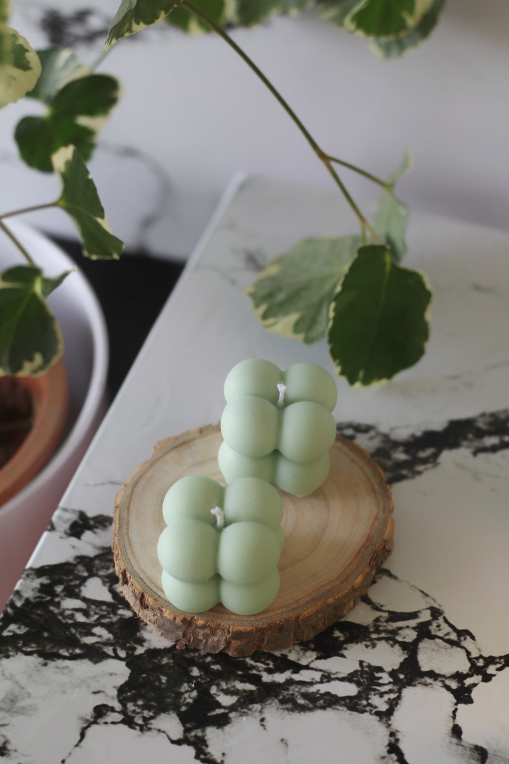 Green Mini Cloud Bubble Soy Candle  | Pack of 4