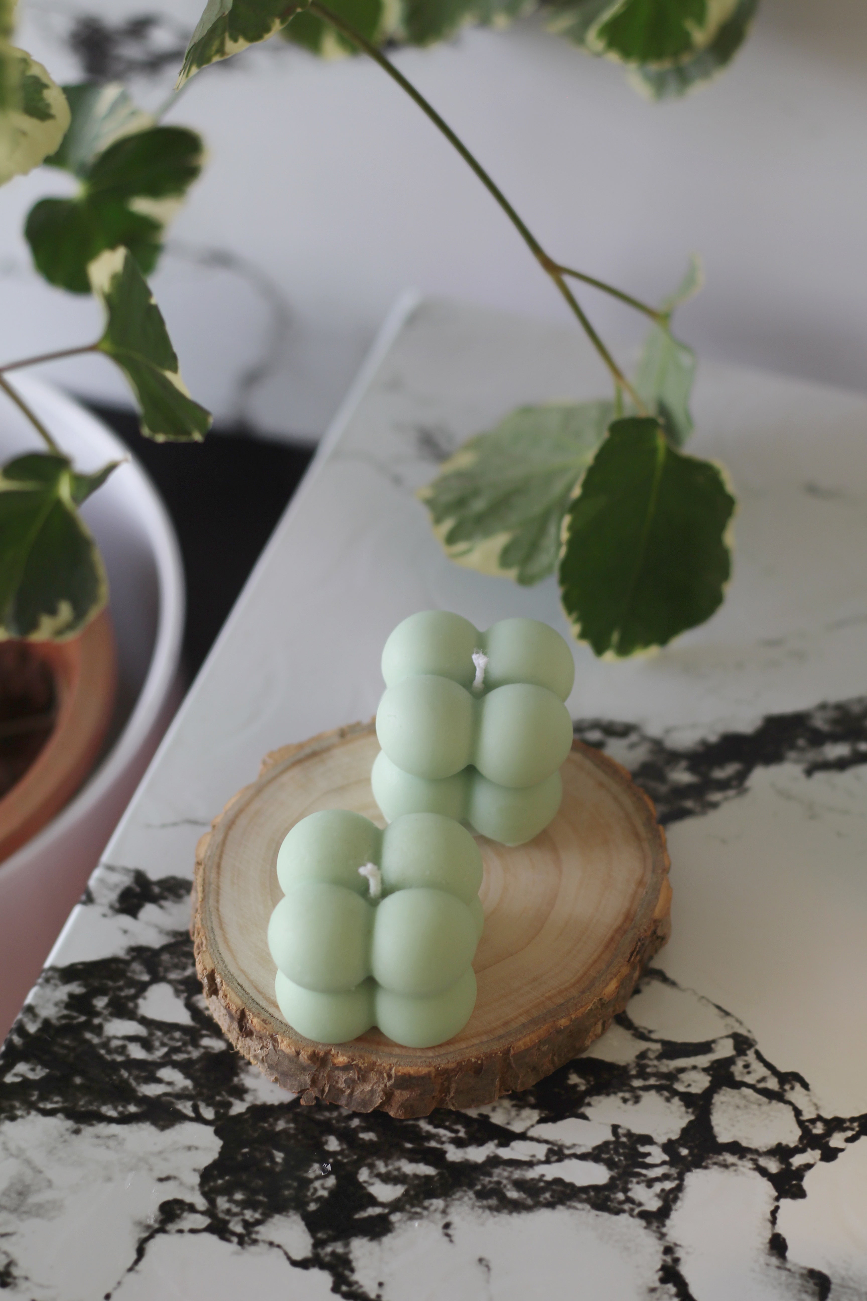 Green Mini Cloud Bubble Soy Candle  | Pack of 4