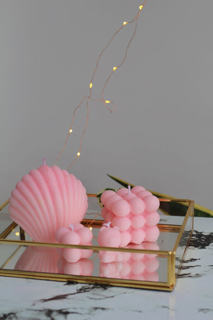 Combo of Pink Bubble & Shell Soy Candles