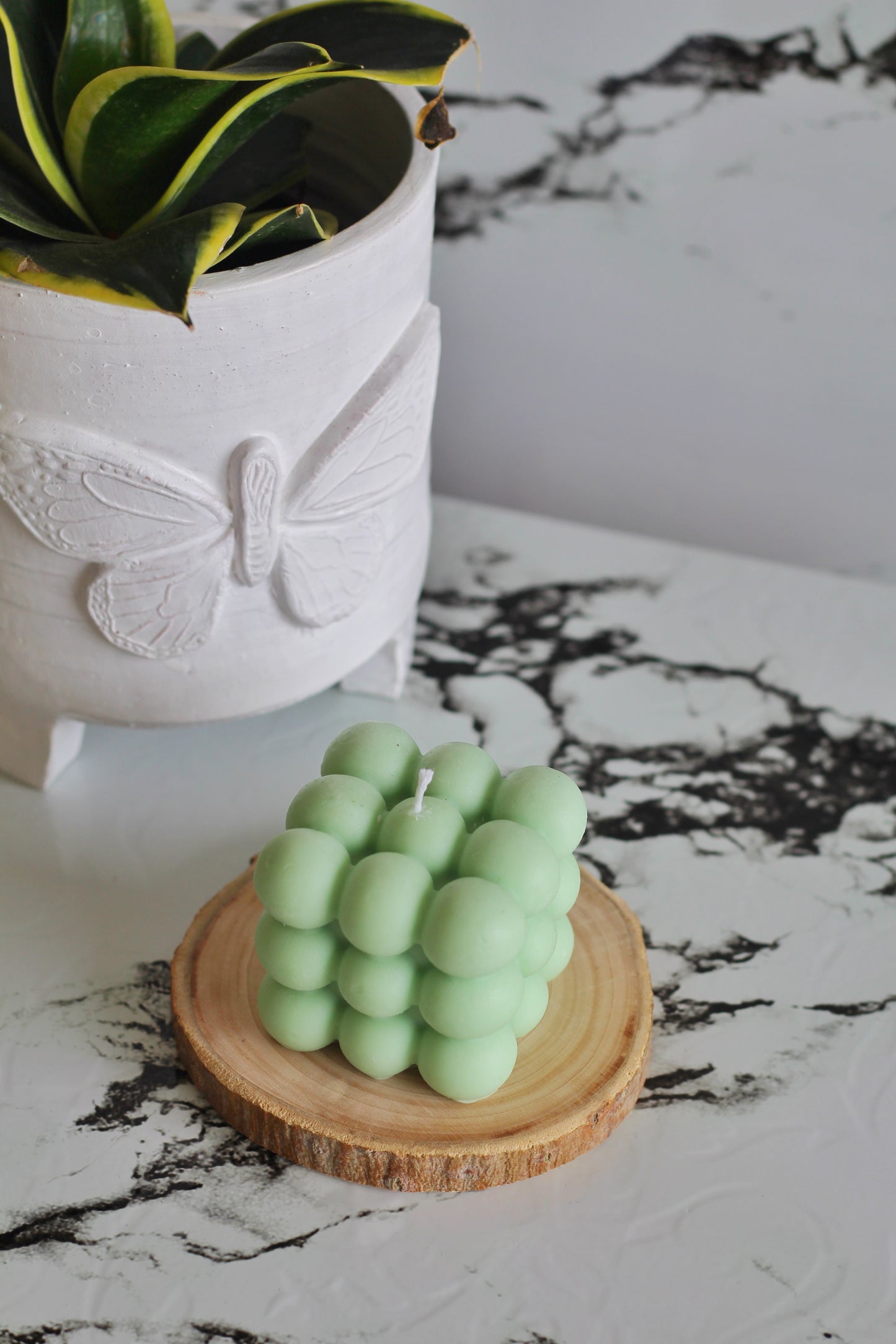 Green Bubble Soy Candle | Pack of 3