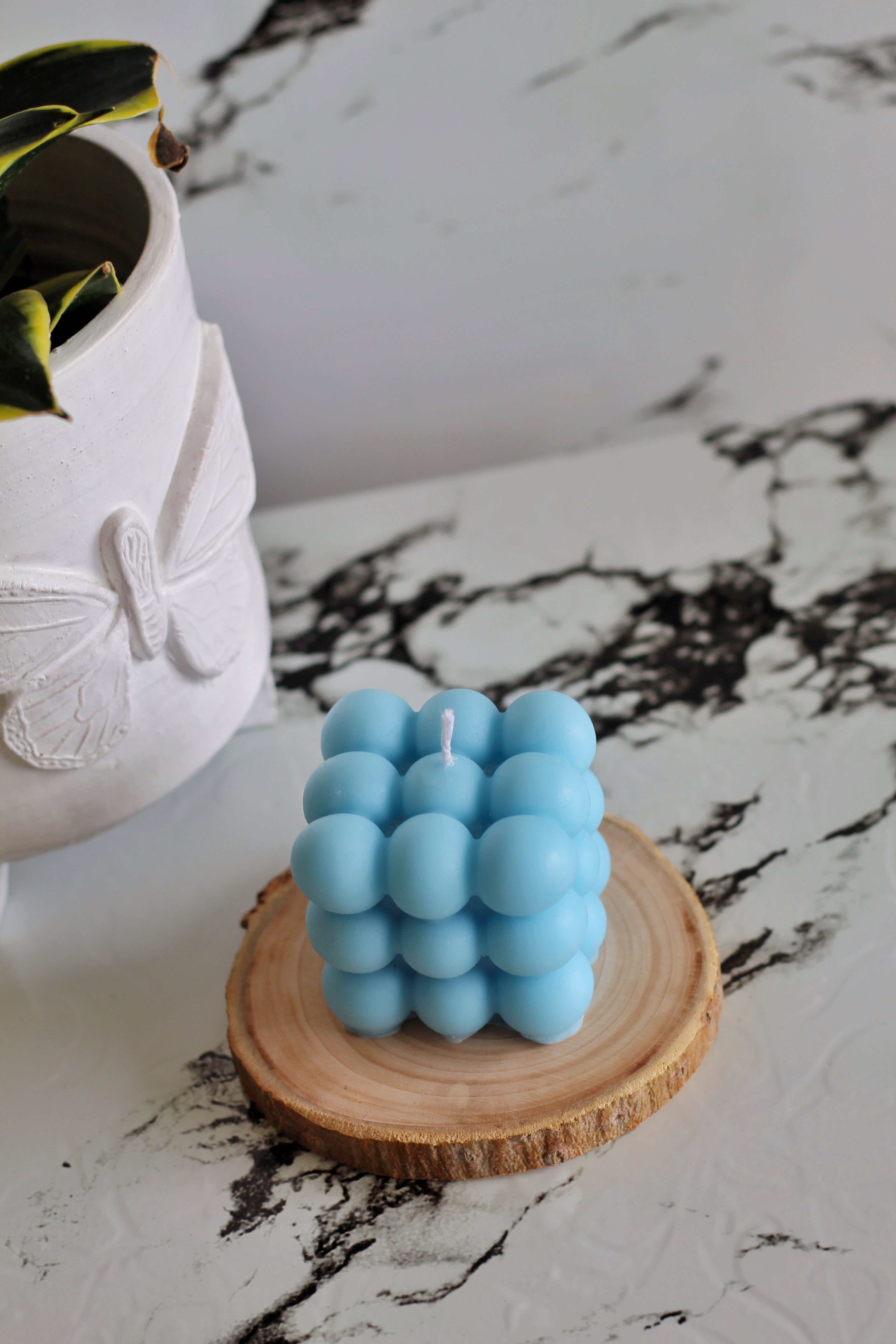 Blue Cloud Bubble Soy Candle | Pack Of 3