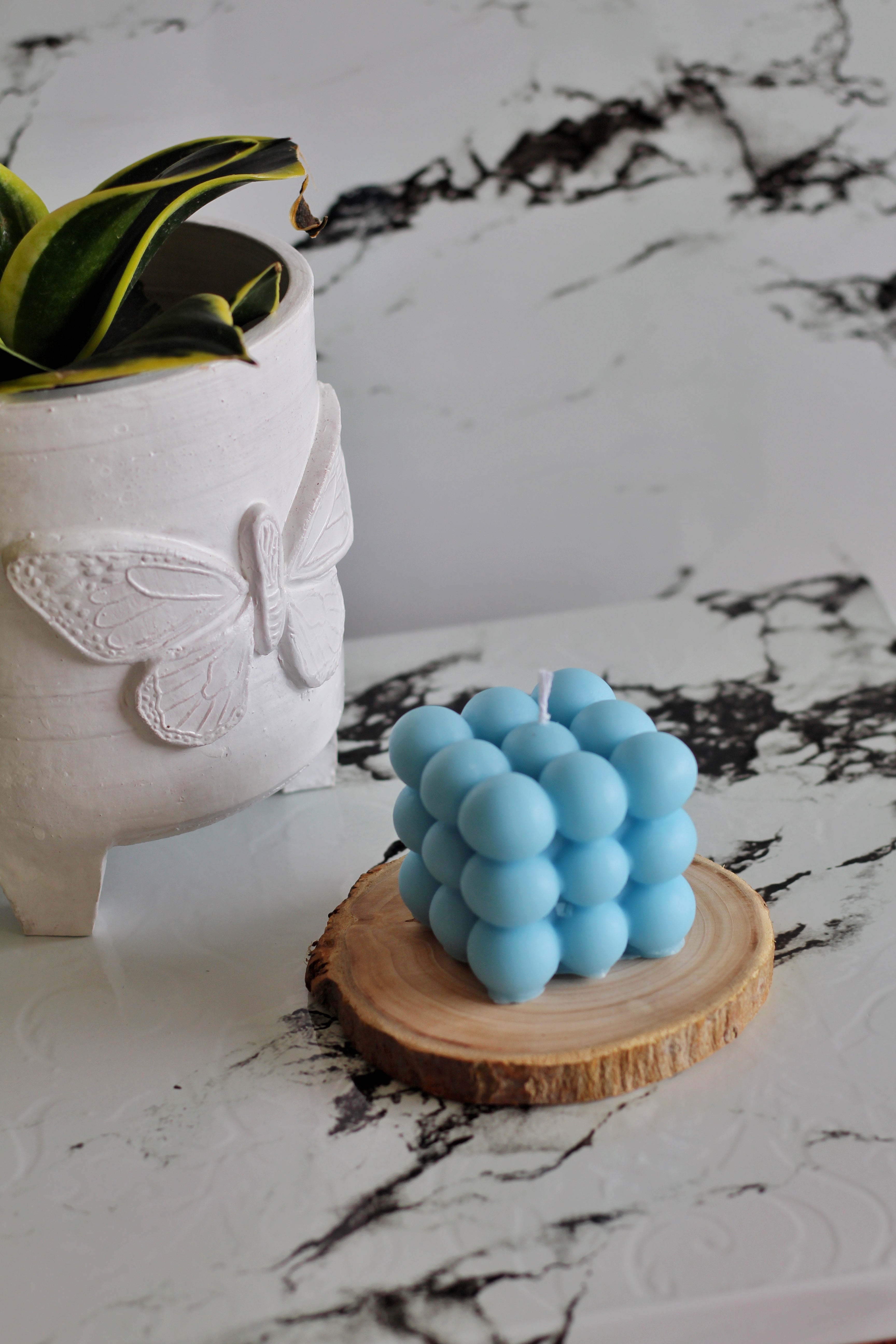 Blue Cloud Bubble Soy Candle | Pack Of 3