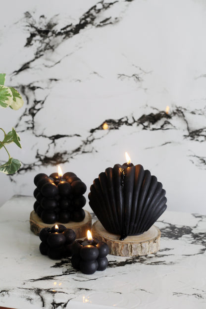 Combo of Black Bubble & Shell Soy Candles